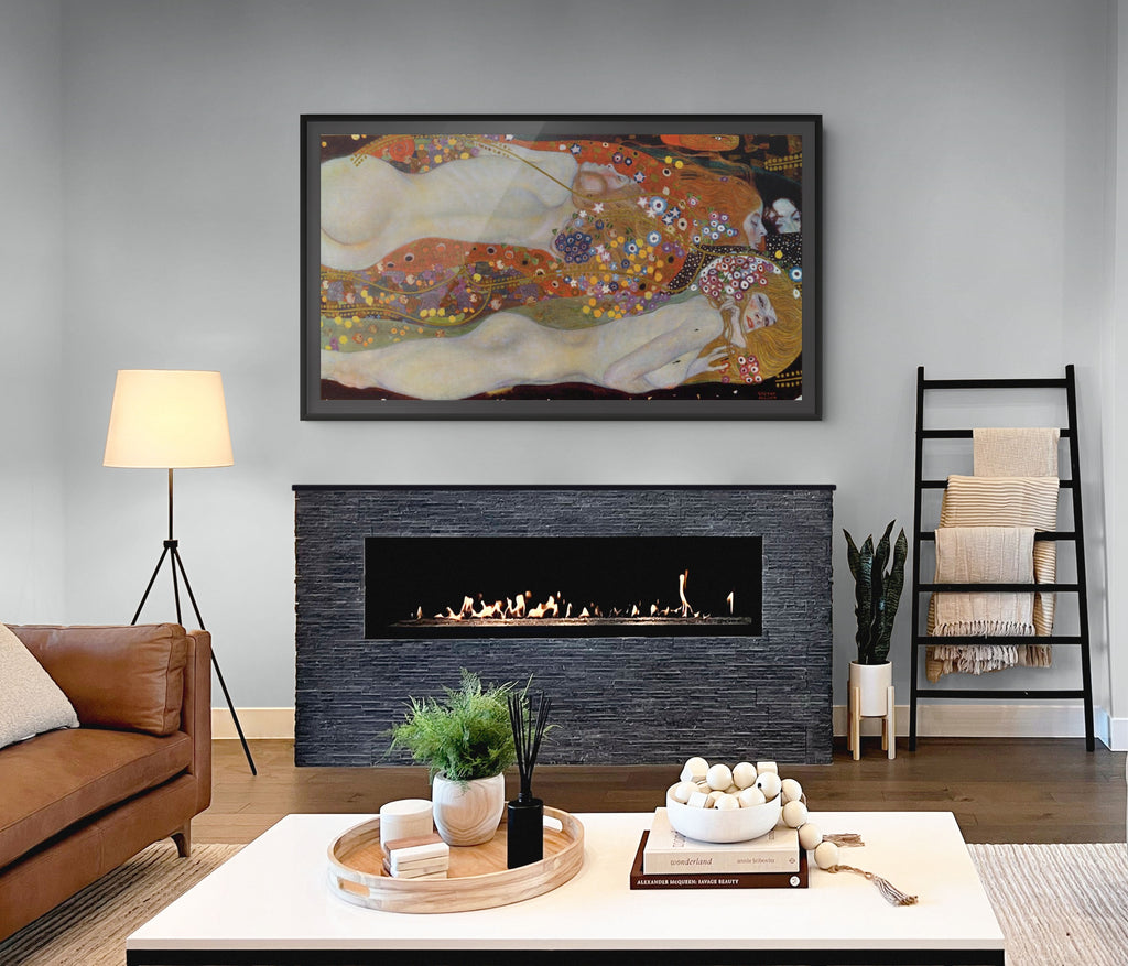Serpientes de agua II - Gustav Klimt - Lienzo premium 430g (calidad de galeria)