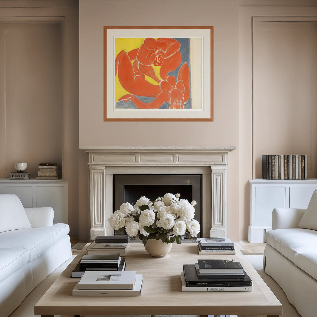 Ninfa y Fauno rojo - Henri matisse - Lienzo premium 430g (calidad de galeria)