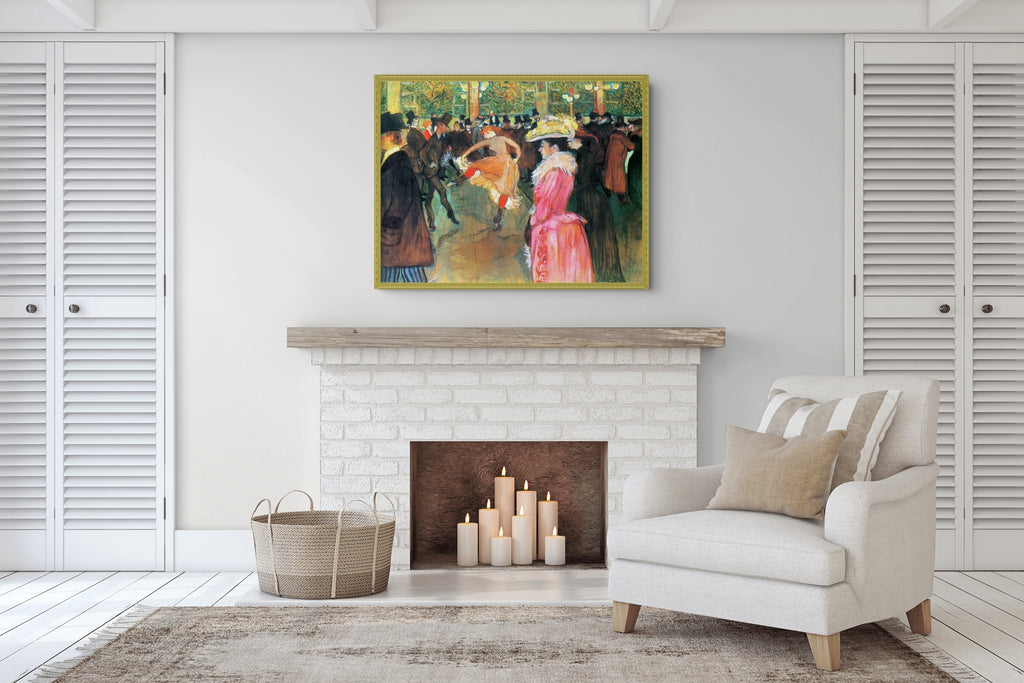 At the Moulin Rouge: The Dance - Henri de Toulouse-Lautrec - Premium Canvas 430g (gallery quality)