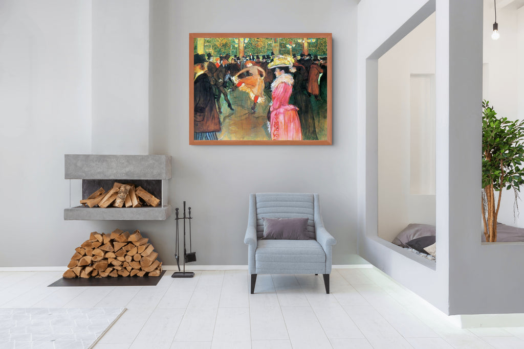 At the Moulin Rouge: The Dance - Henri de Toulouse-Lautrec - Premium Canvas 430g (gallery quality)