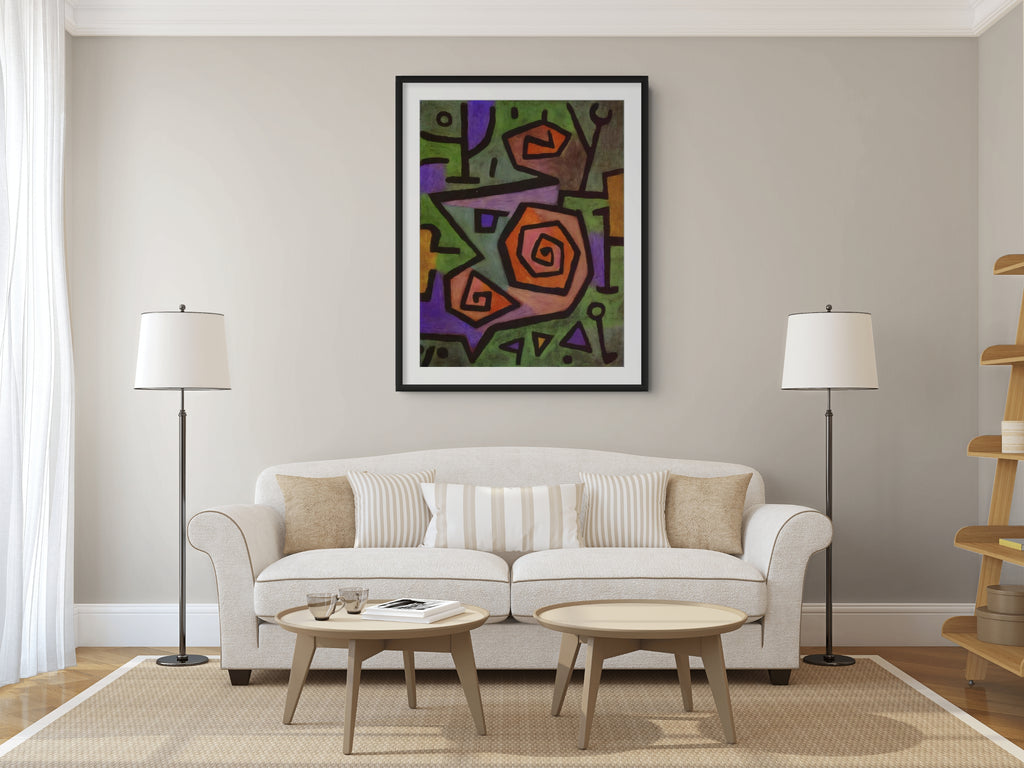Rosas heroicas - Paul Klee - Lienzo premium 430g (calidad de galeria)