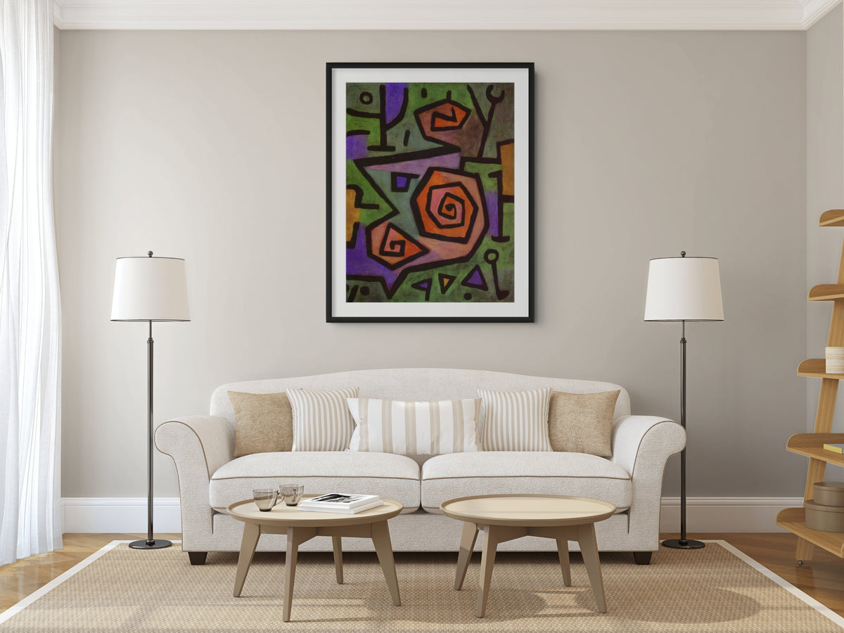 Rosas heroicas - Paul Klee - Lienzo premium 430g (calidad de galeria)