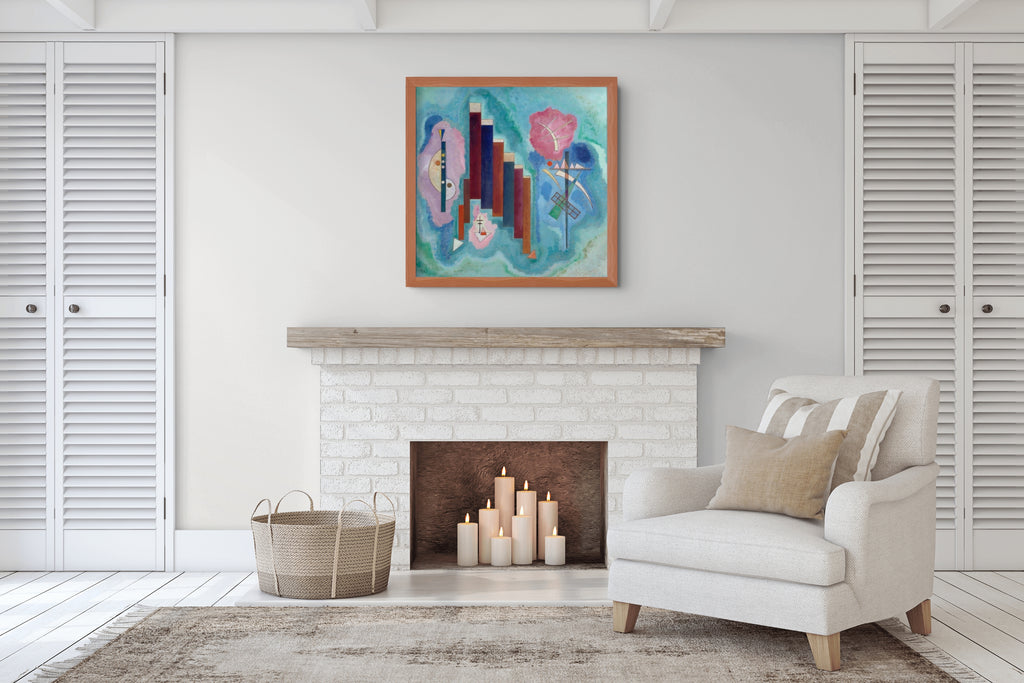 Hacia abajo - Wassily Kandinsky - Lienzo premium 430g (calidad de galeria)