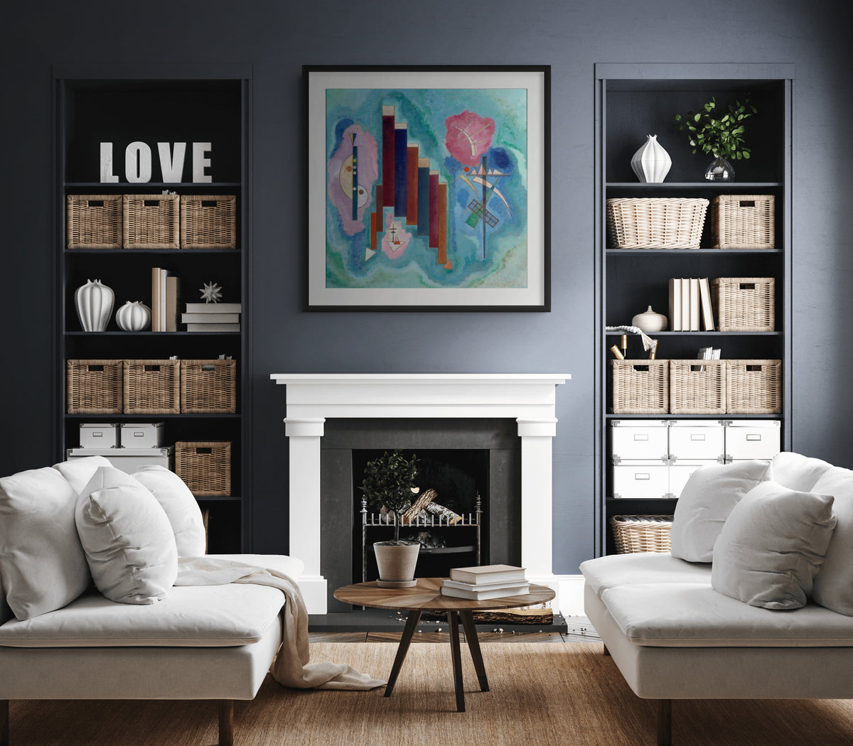 Downwards - Wassily Kandinsky - 430g premium canvas (gallery quality)