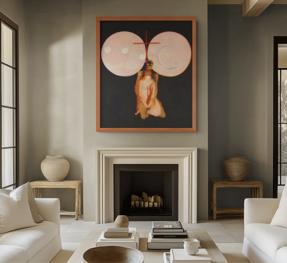 Las grandes pinturas de figuras, n.º 5: La llave de la obra realizada hasta la fecha - Hilma af Klint - Lienzo premium 430g (calidad de galeria)