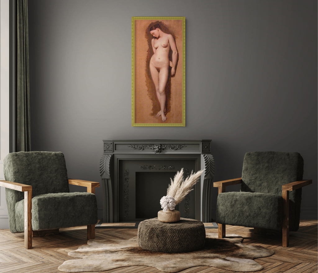 Estudio de desnudo - Jean-Auguste-Dominique Ingres - Lienzo premium 430g (calidad de galeria)