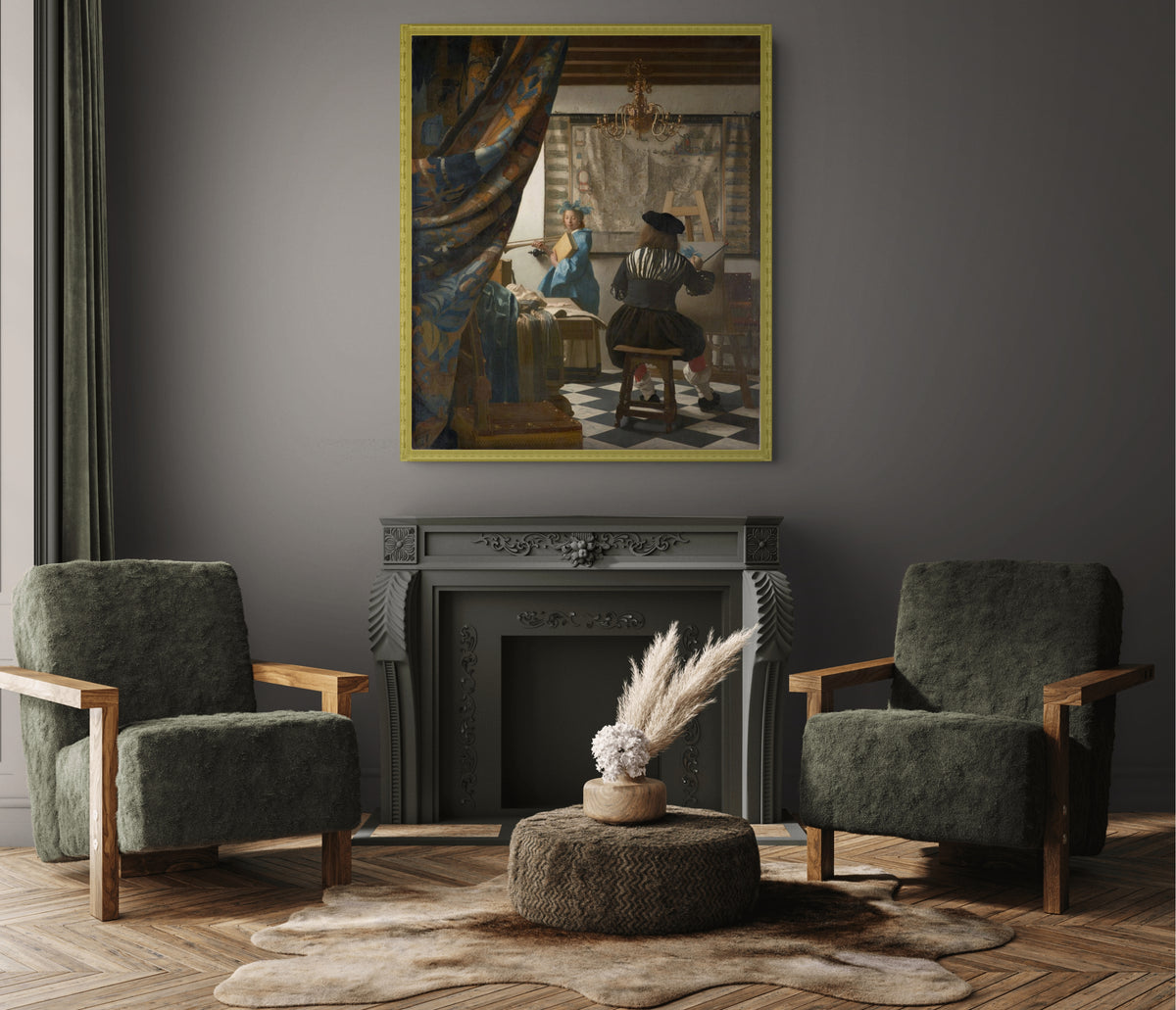 Woman Holding a Balance - Johannes Vermeer - Premium 430g canvas (gallery quality)