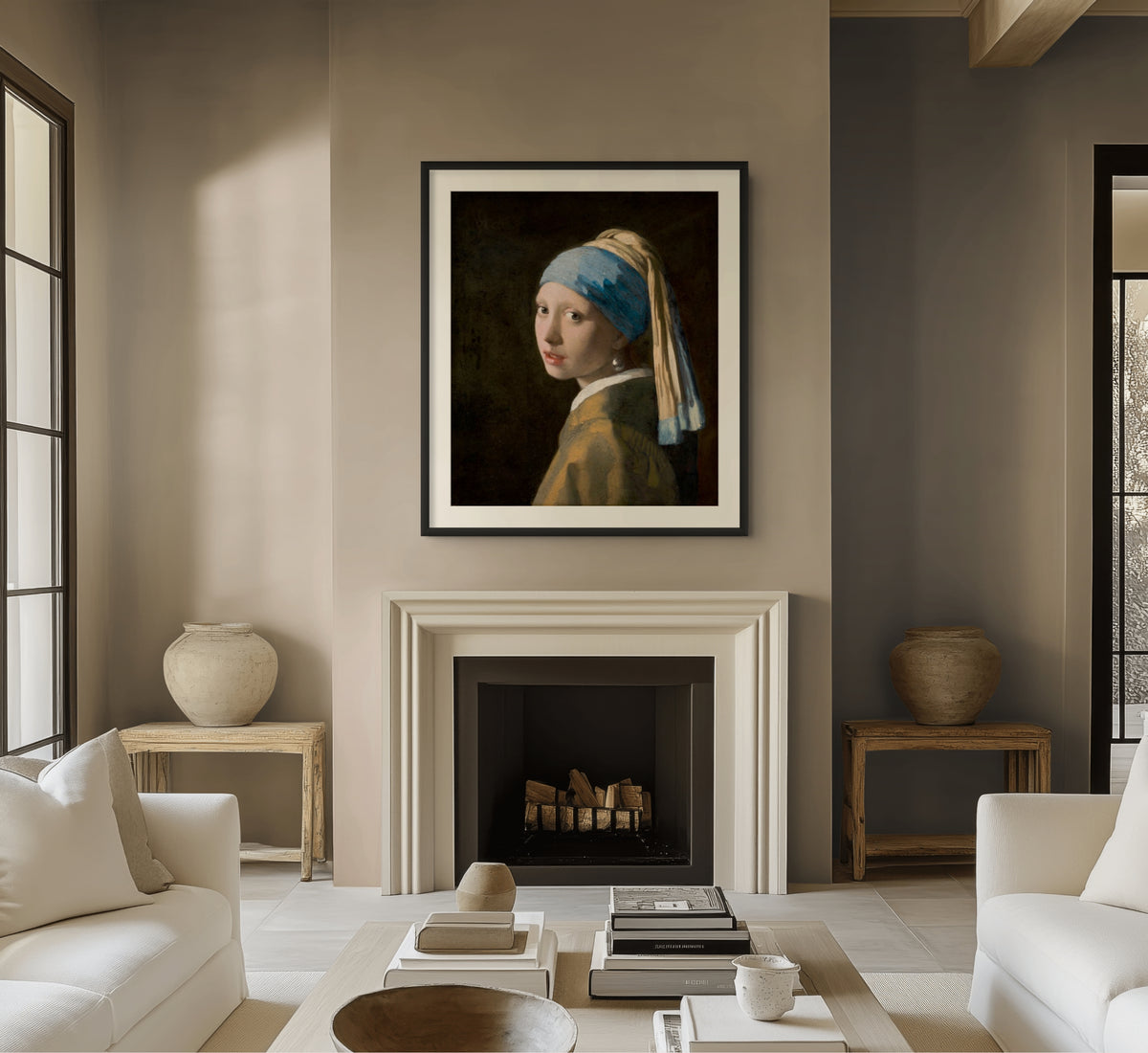 Girl with a Pearl Earring - Jan Vermeer van - Premium Canvas 430g (gallery quality)