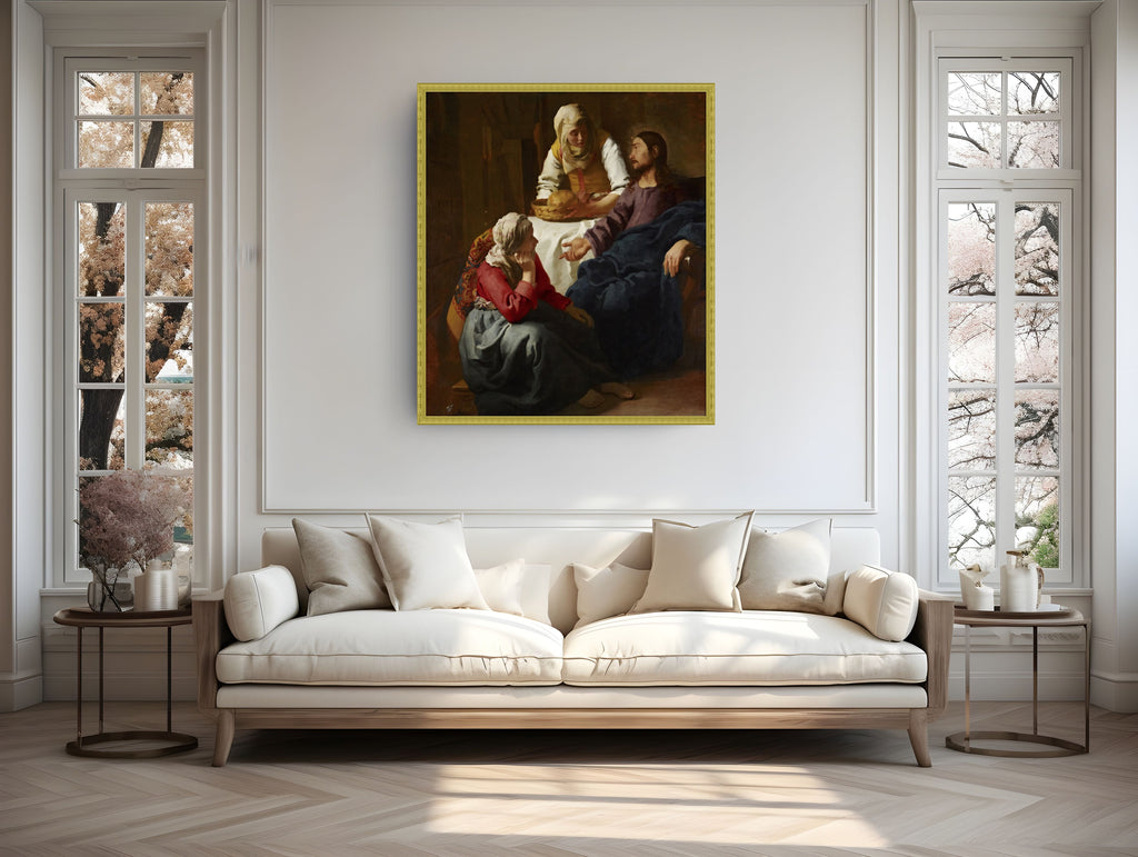 Le Christ chez Marthe et Marie - Johannes Vermeer - Toile premium 430g (qualité galerie)