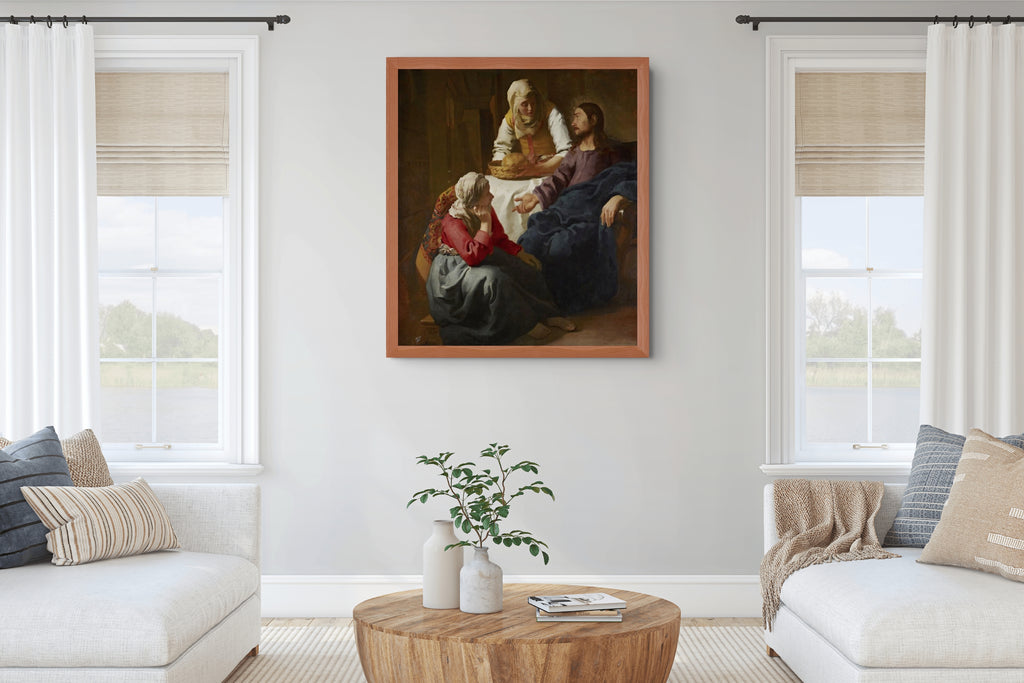 Le Christ chez Marthe et Marie - Johannes Vermeer - Toile premium 430g (qualité galerie)