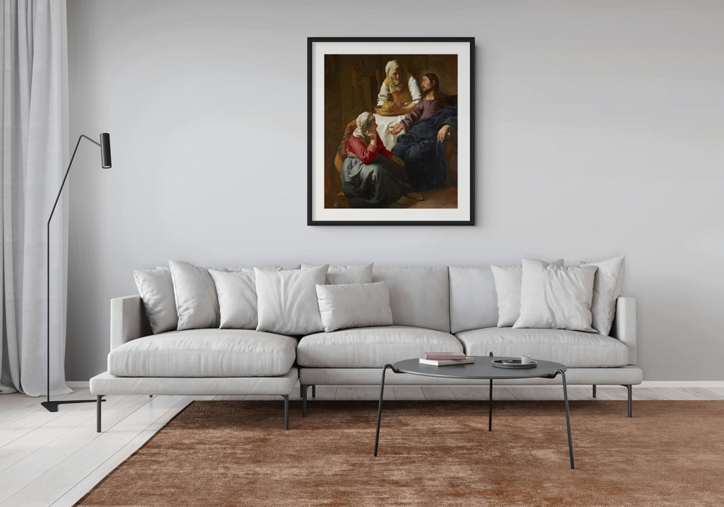 Le Christ chez Marthe et Marie - Johannes Vermeer - Toile premium 430g (qualité galerie)