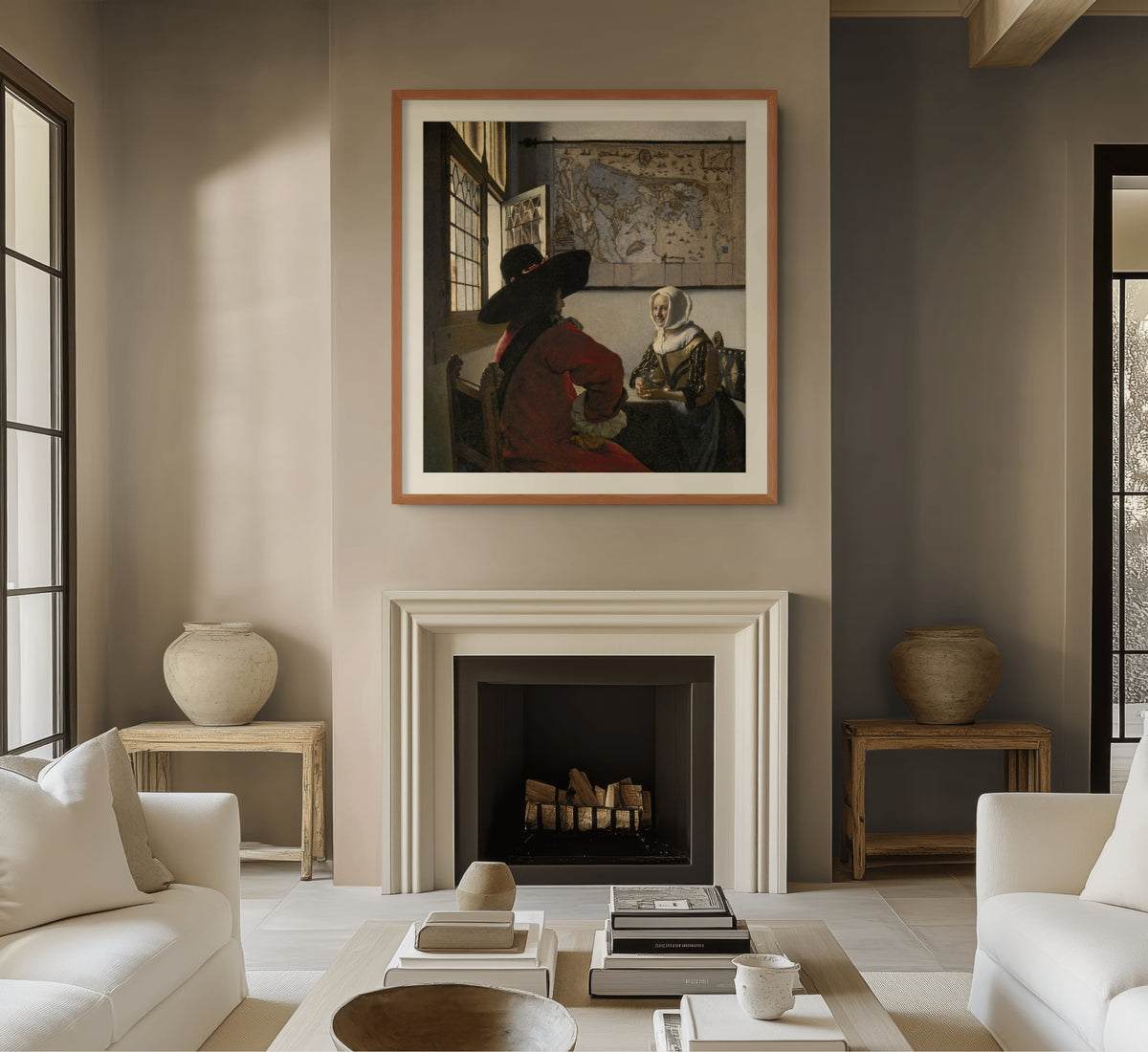Woman Holding a Balance - Johannes Vermeer - Premium 430g canvas (gallery quality)