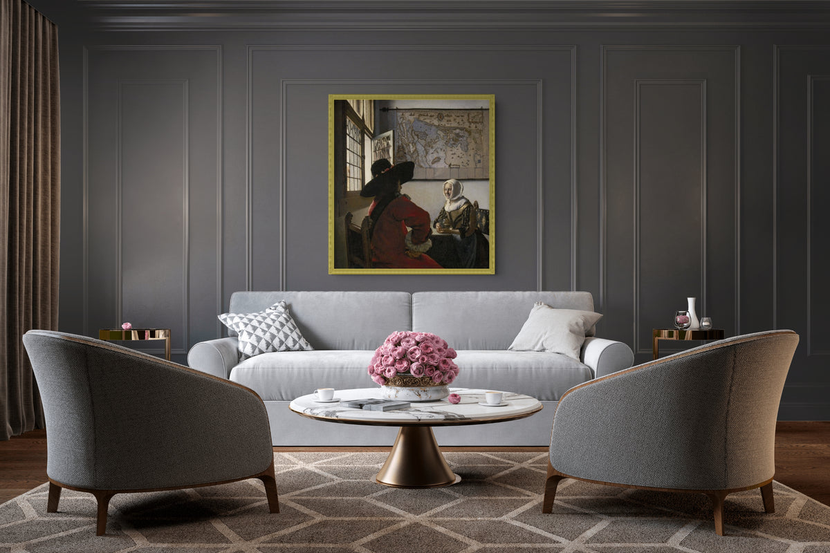 Woman Holding a Balance - Johannes Vermeer - Premium 430g canvas (gallery quality)