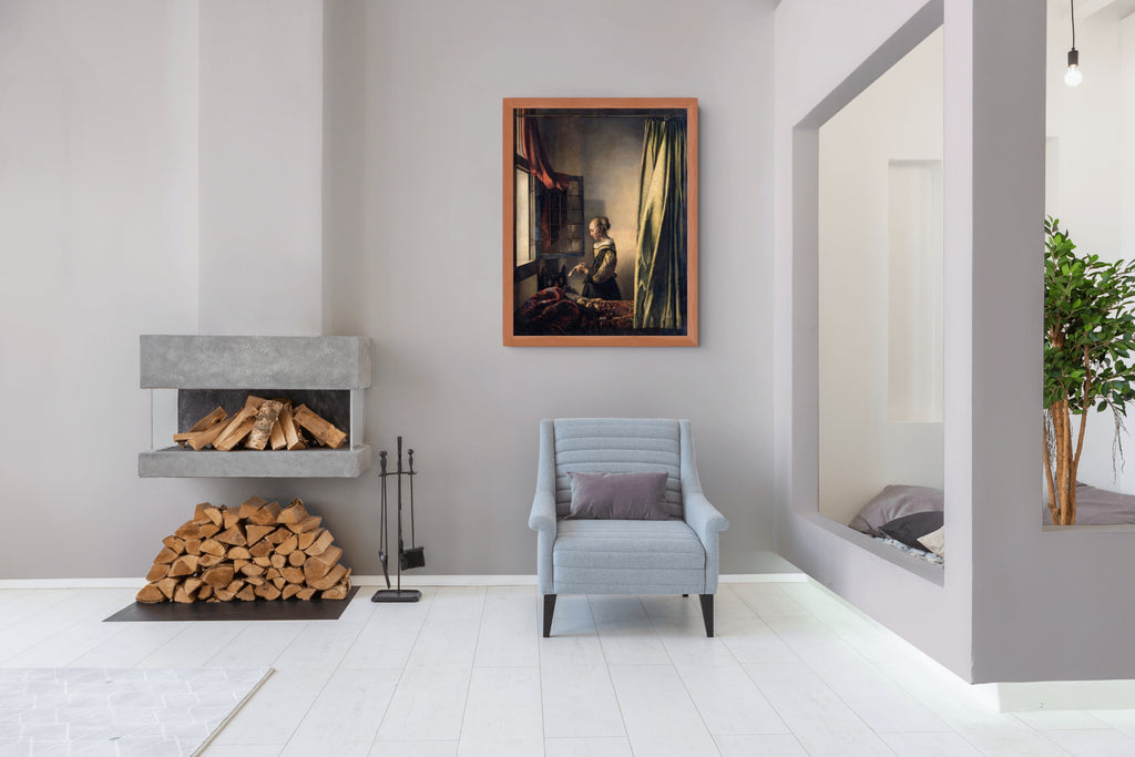 Jeune fille lisant une lettre à la fenêtre ouverte - Johannes Vermeer - Toile premium 430g (qualité galerie)