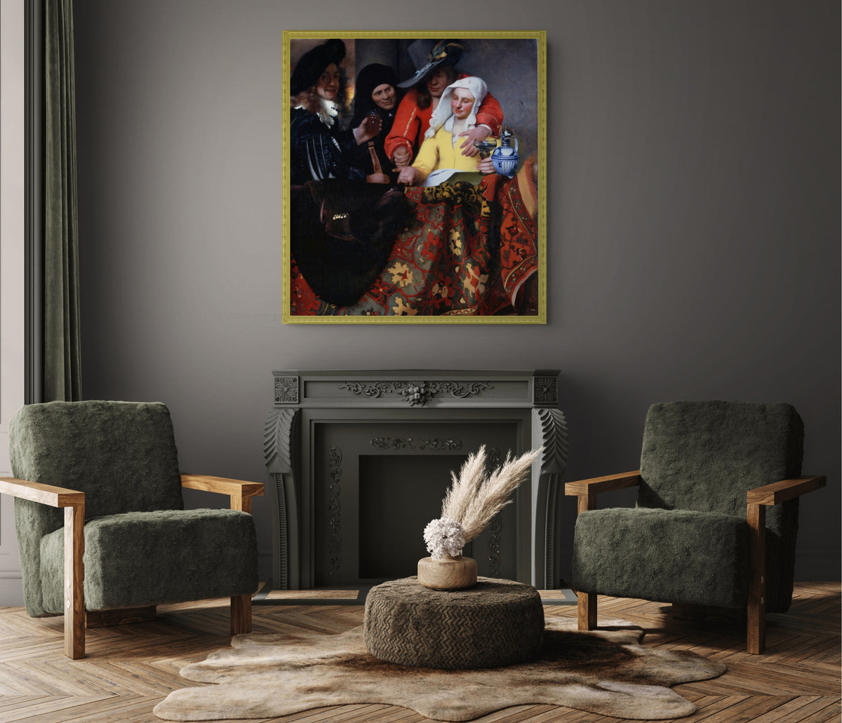 Woman Holding a Balance - Johannes Vermeer - Premium 430g canvas (gallery quality)