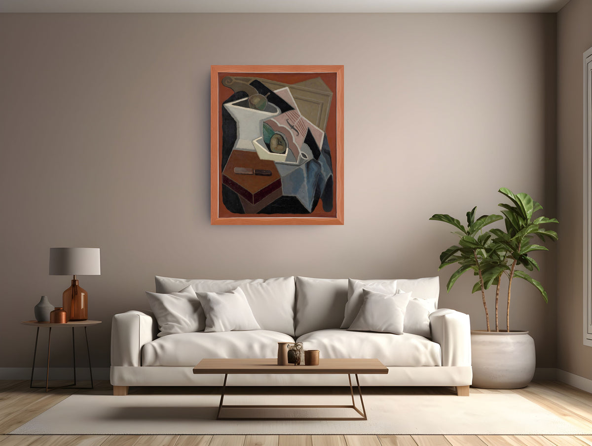 Violin and Fruit Bowl - Juan Gris - Premium Canvas 430g (gallery quality)