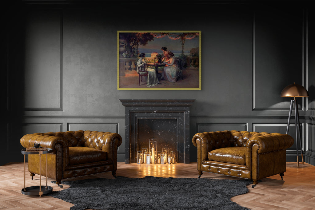 La fin du dîner - Jules-Alexandre Grun - Toile premium 430g (qualité galerie)
