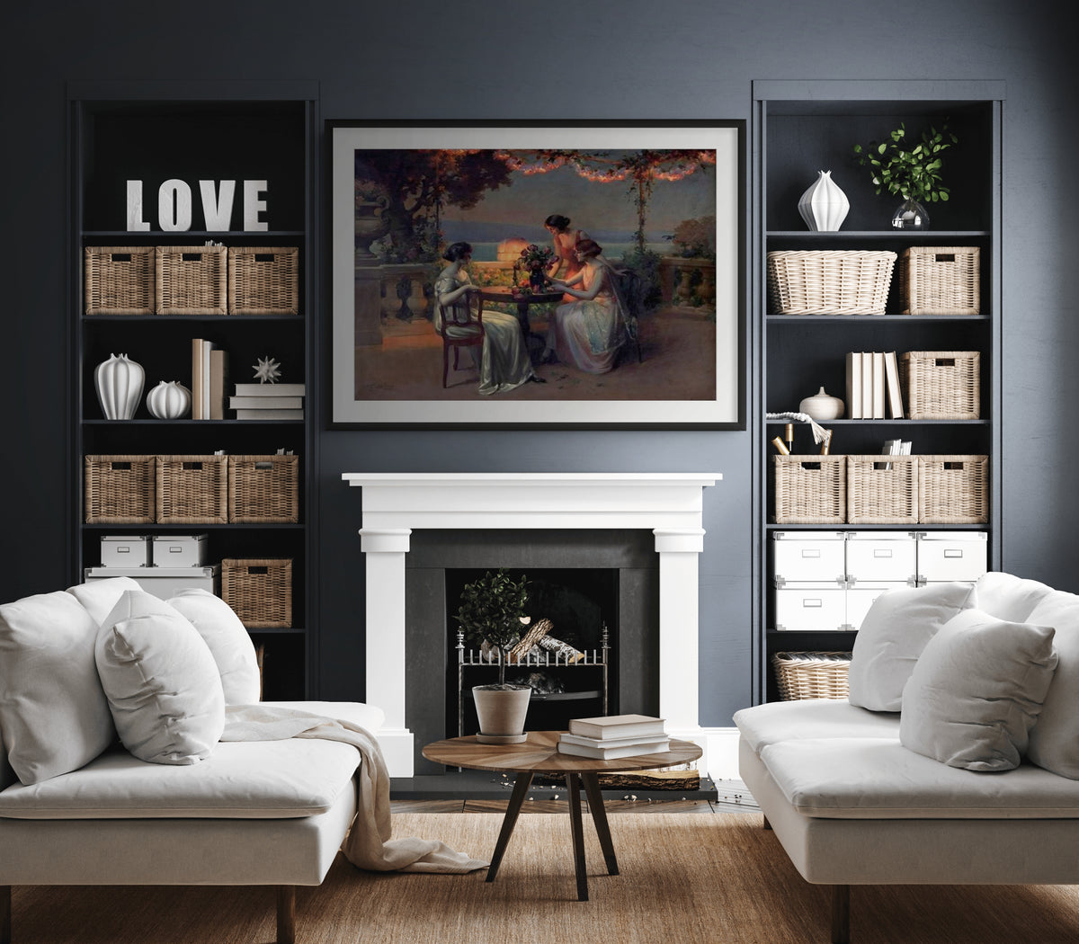 The End of Dinner - Jules-Alexandre Grun - Premium Canvas 430g (gallery quality)