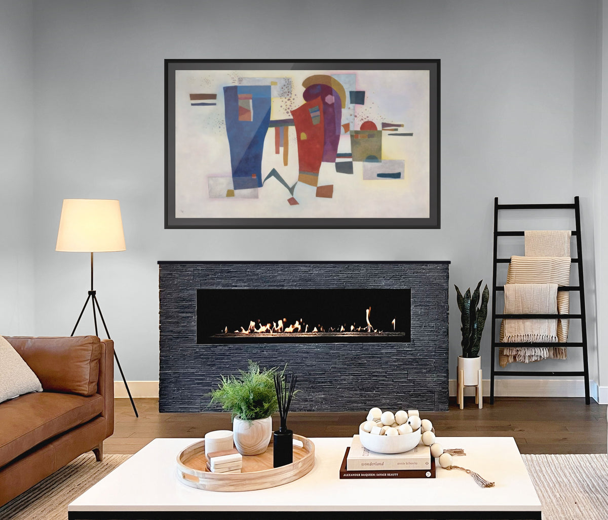 Contraste acompañado - Wassily Kandinsky - Lienzo premium 430g (calidad de galeria)