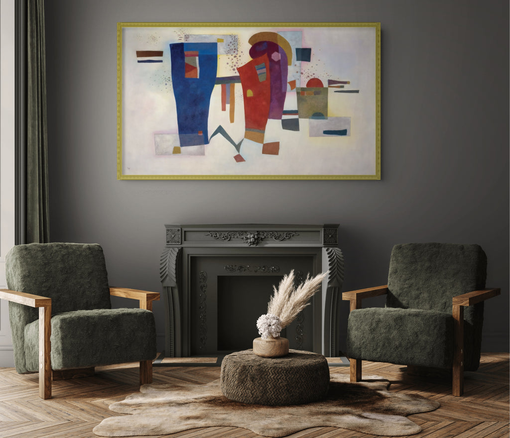 Contraste acompañado - Wassily Kandinsky - Lienzo premium 430g (calidad de galeria)