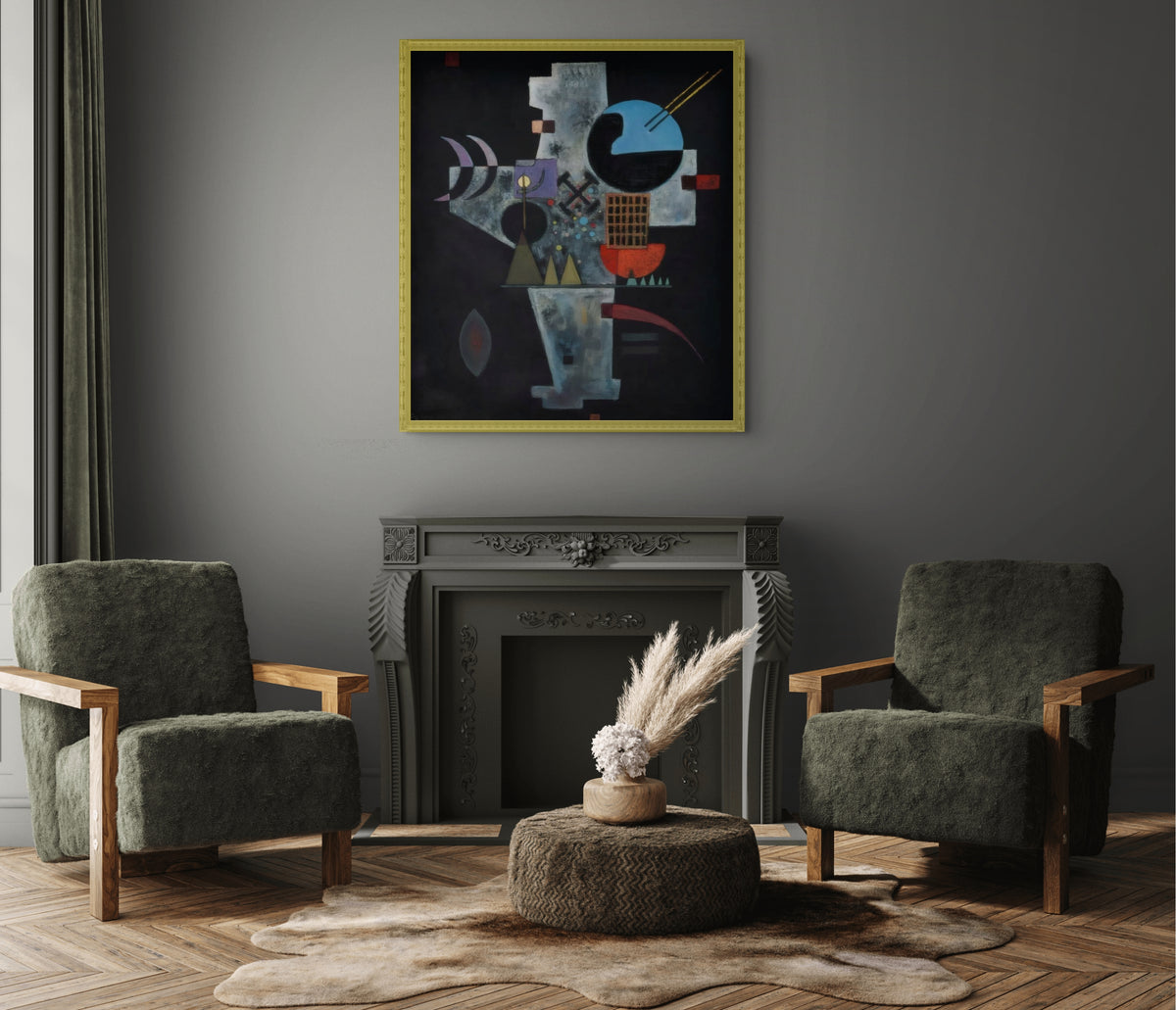 Couple on Horseback - Wassily Kandinsky - Premium 430g canvas (gallery quality)