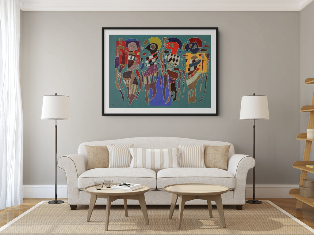 Couple on Horseback - Wassily Kandinsky - Premium 430g canvas (gallery quality)