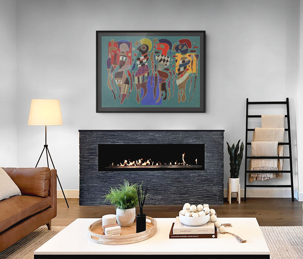 Couple on Horseback - Wassily Kandinsky - Premium 430g canvas (gallery quality)