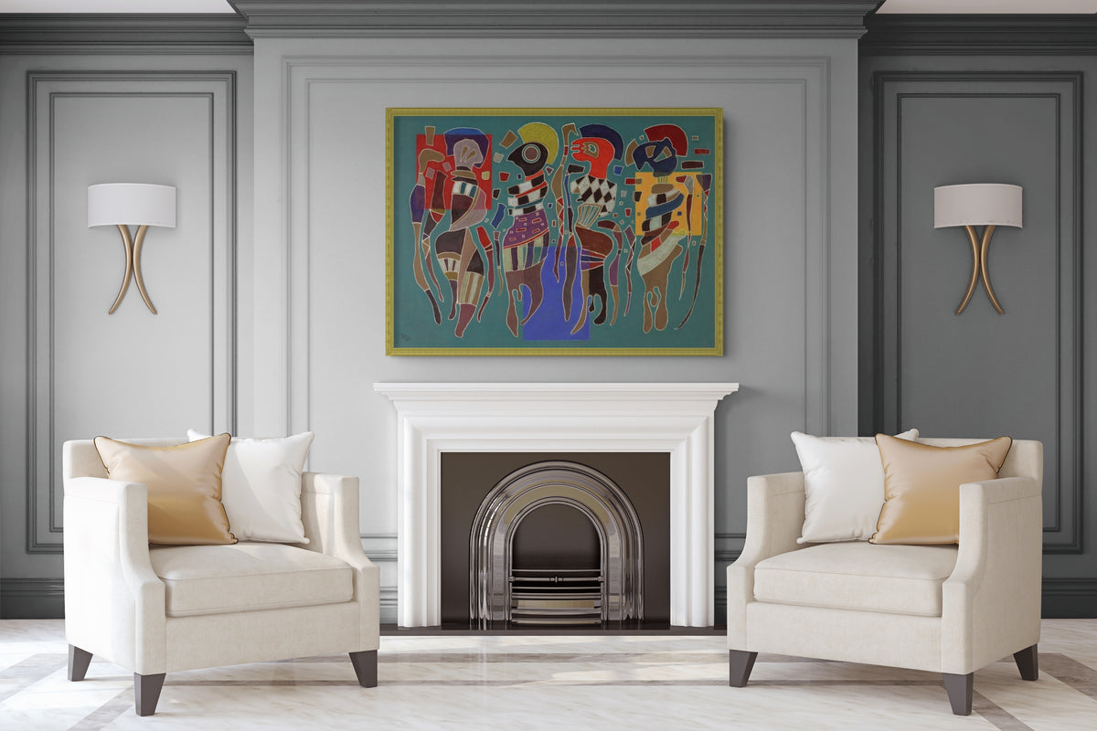 Couple on Horseback - Wassily Kandinsky - Premium 430g canvas (gallery quality)