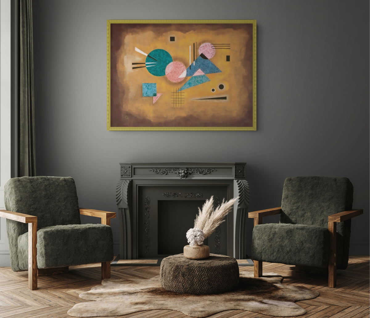 Rosa fusionado - Wassily Kandinsky - Lienzo premium 430g (calidad de galeria)