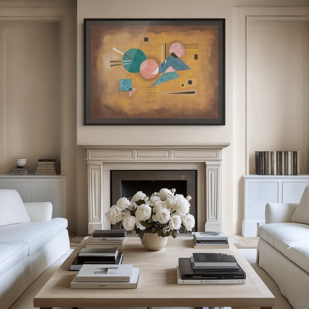 Rosa fusionado - Wassily Kandinsky - Lienzo premium 430g (calidad de galeria)