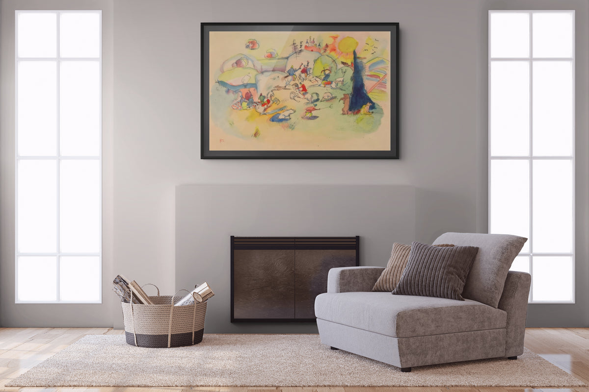 Couple on Horseback - Wassily Kandinsky - Premium 430g canvas (gallery quality)