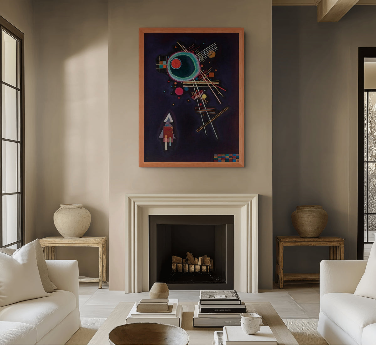 Líneas de radiación - Wassily Kandinsky - Lienzo premium 430g (calidad de galeria)