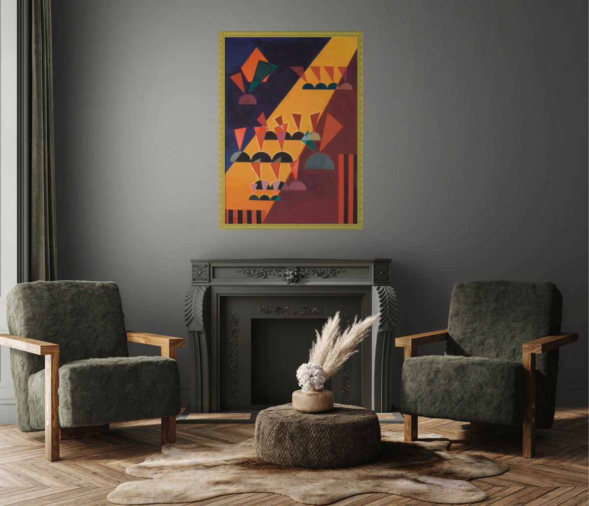 Couple on Horseback - Wassily Kandinsky - Premium 430g canvas (gallery quality)