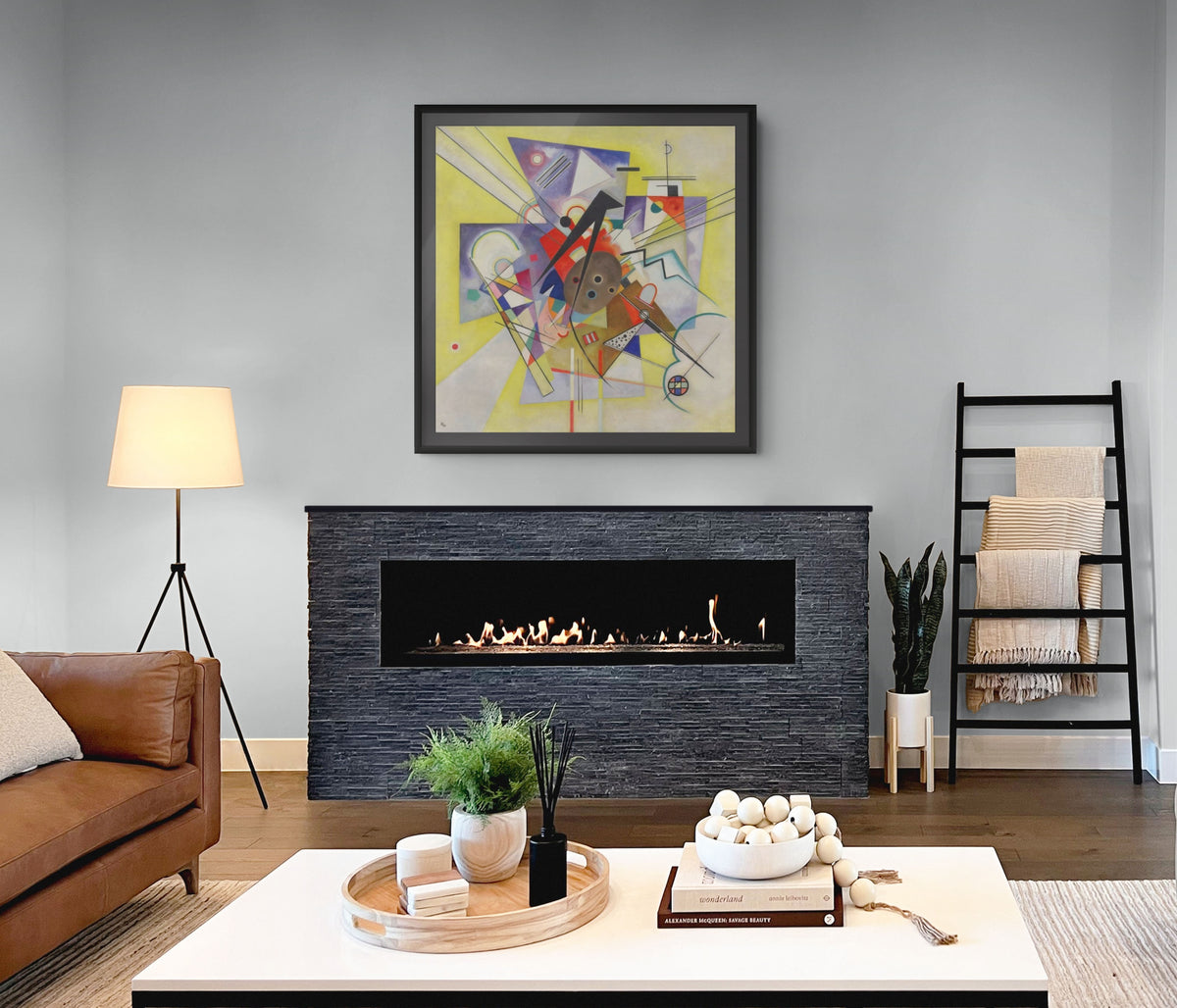 Yellow Accompaniment - Wassily Kandinsky - Premium 430g Canvas (gallery quality)