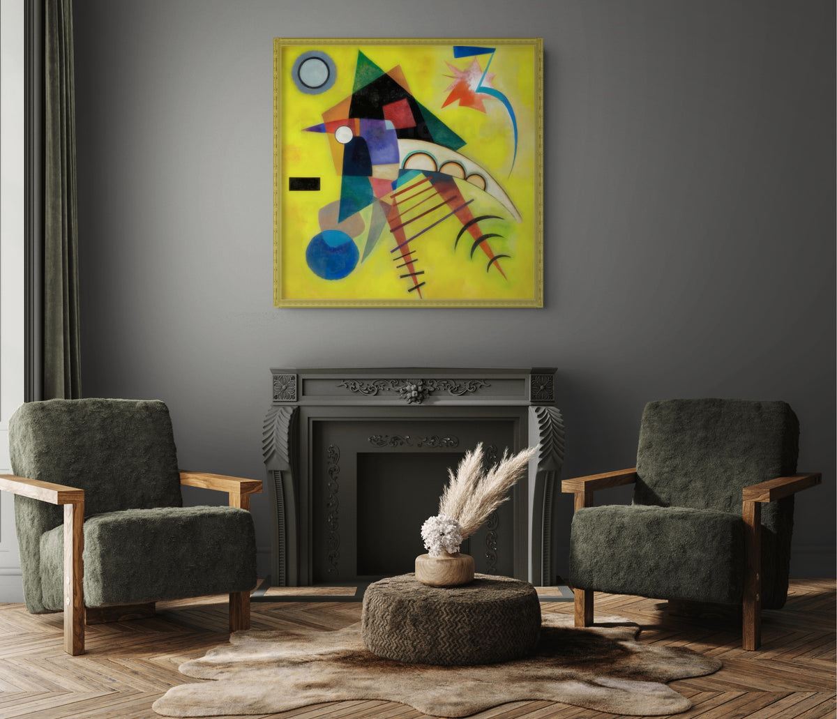 Couple on Horseback - Wassily Kandinsky - Premium 430g canvas (gallery quality)