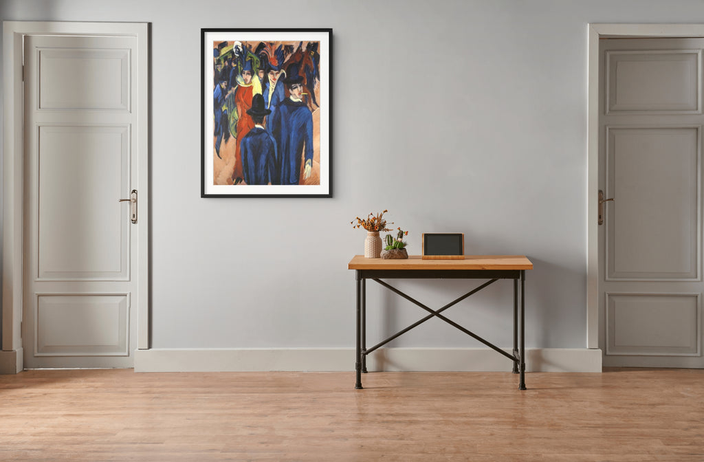 Escena callejera de berlin - Ernst Ludwig Kirchner - Lienzo premium 430g (calidad de galeria)