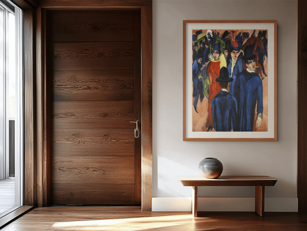Escena callejera de berlin - Ernst Ludwig Kirchner - Lienzo premium 430g (calidad de galeria)