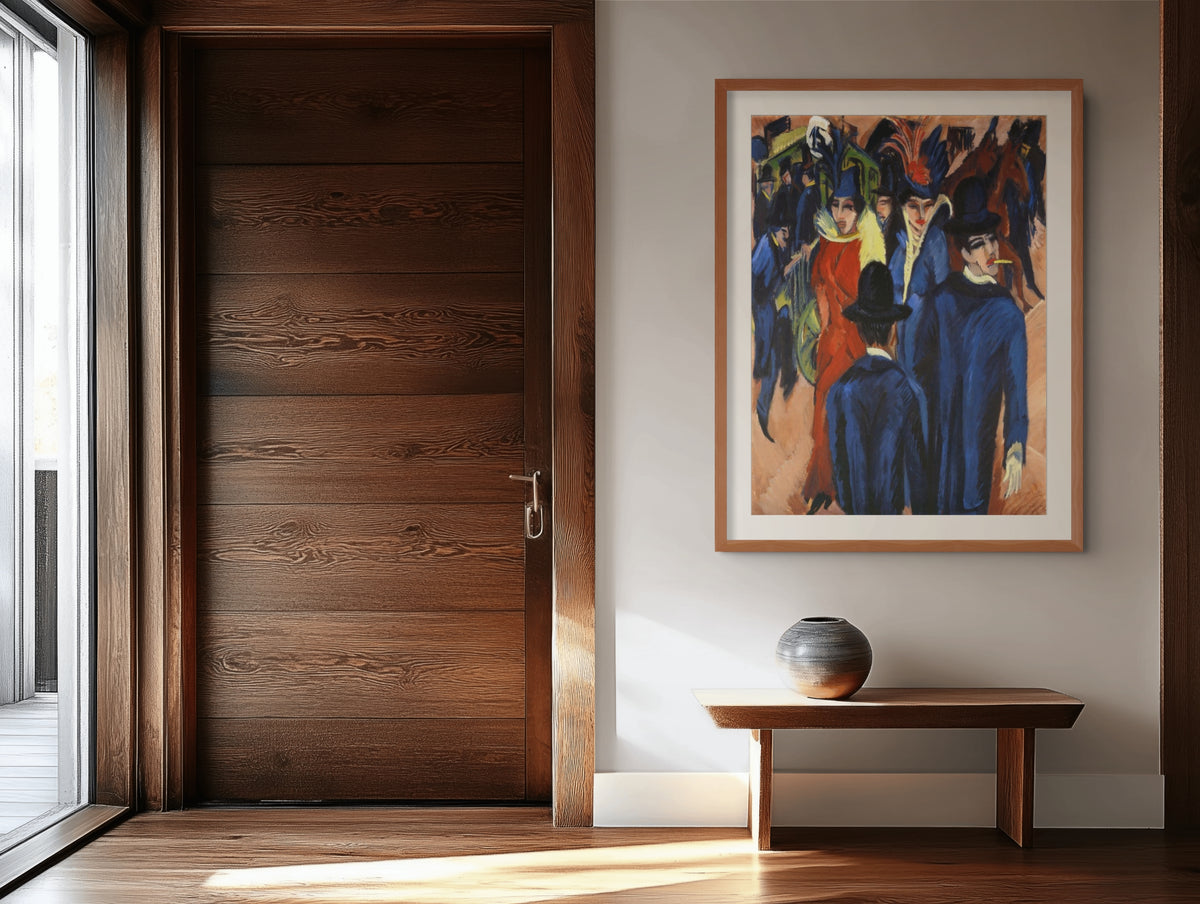 Escena callejera de berlin - Ernst Ludwig Kirchner - Lienzo premium 430g (calidad de galeria)