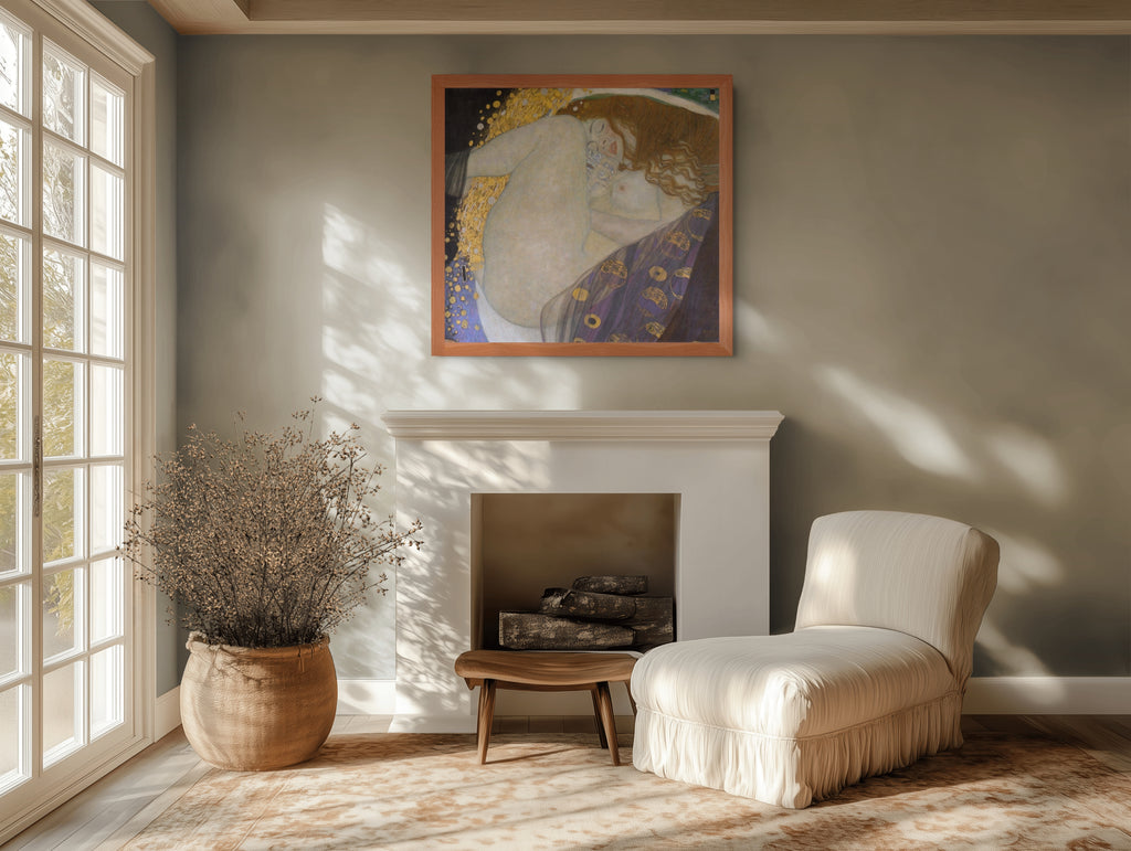 Dánae - Gustav Klimt - Lienzo premium 430g (calidad de galeria)