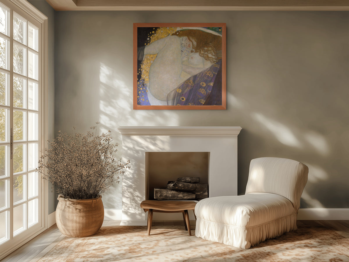Dánae - Gustav Klimt - Lienzo premium 430g (calidad de galeria)