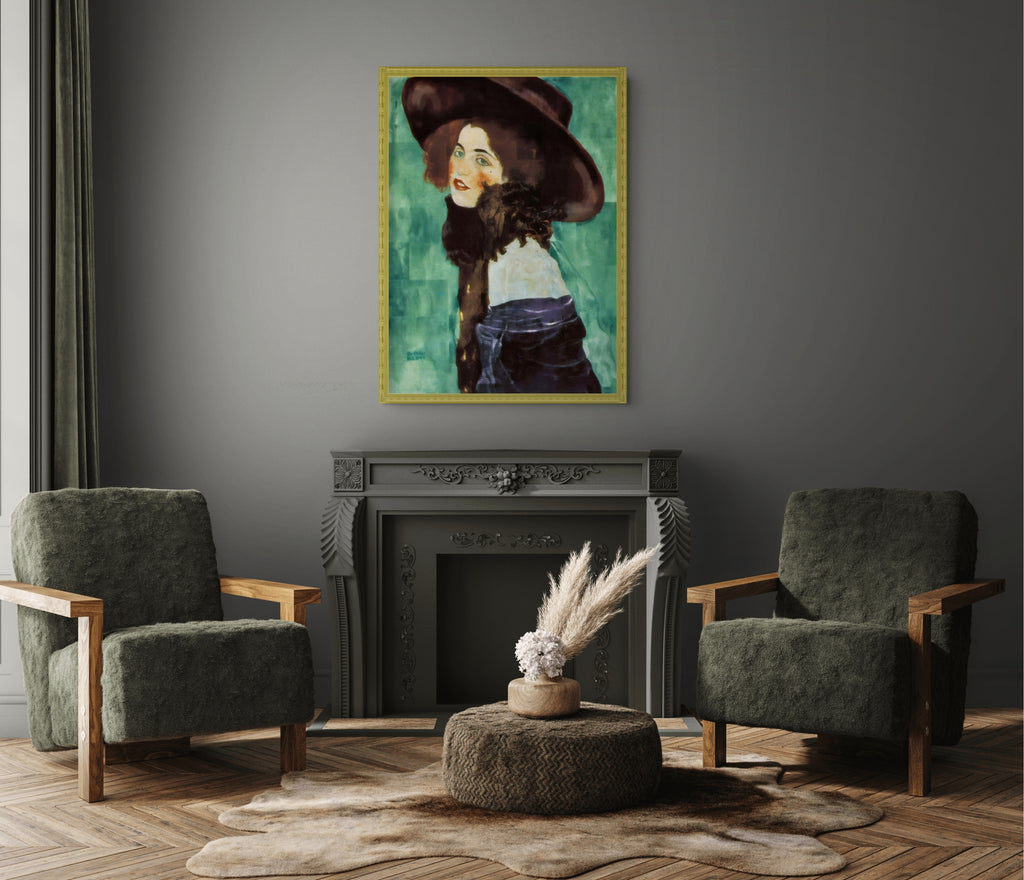 Retrato de una dama - Gustav Klimt - Lienzo premium 430g (calidad de galeria)