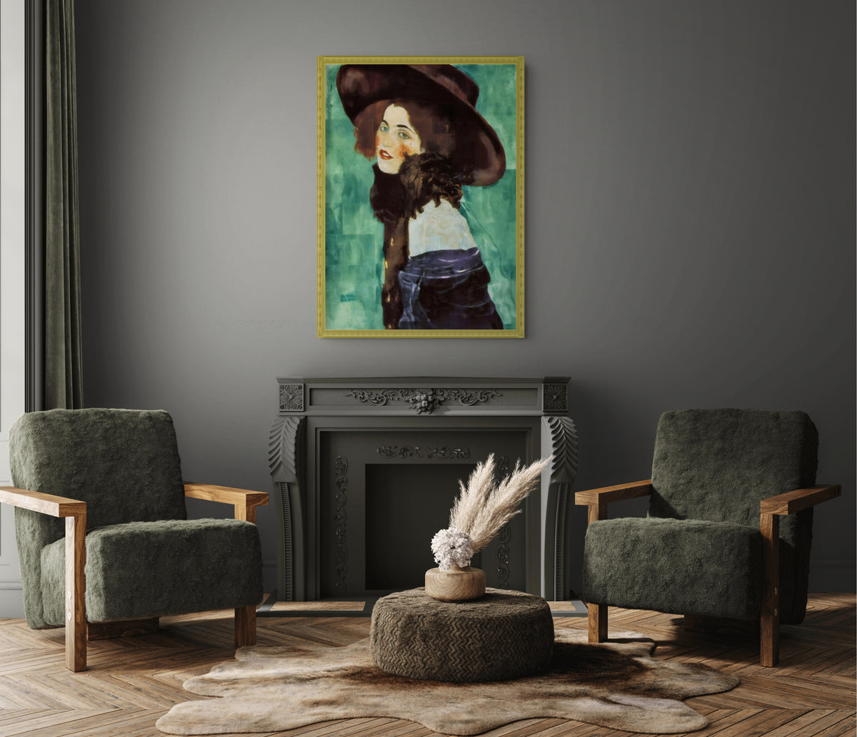 Retrato de una dama - Gustav Klimt - Lienzo premium 430g (calidad de galeria)