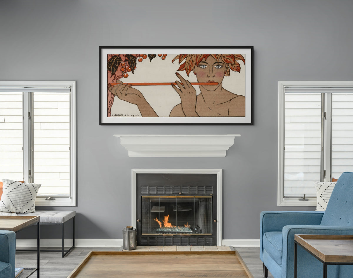 The Reed Flute - George Barbier - Premium canvas 430g (gallery quality)