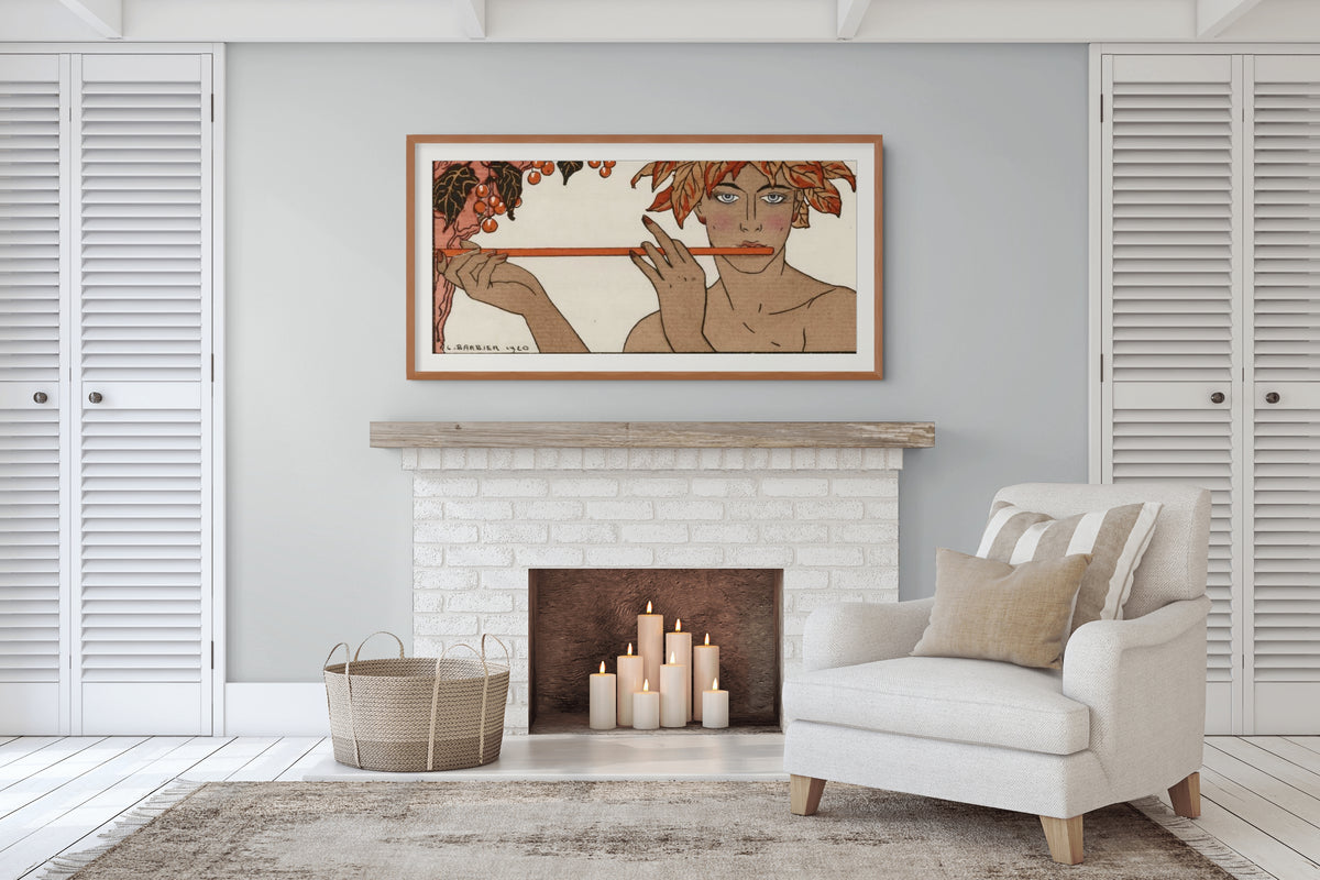 The Reed Flute - George Barbier - Premium canvas 430g (gallery quality)