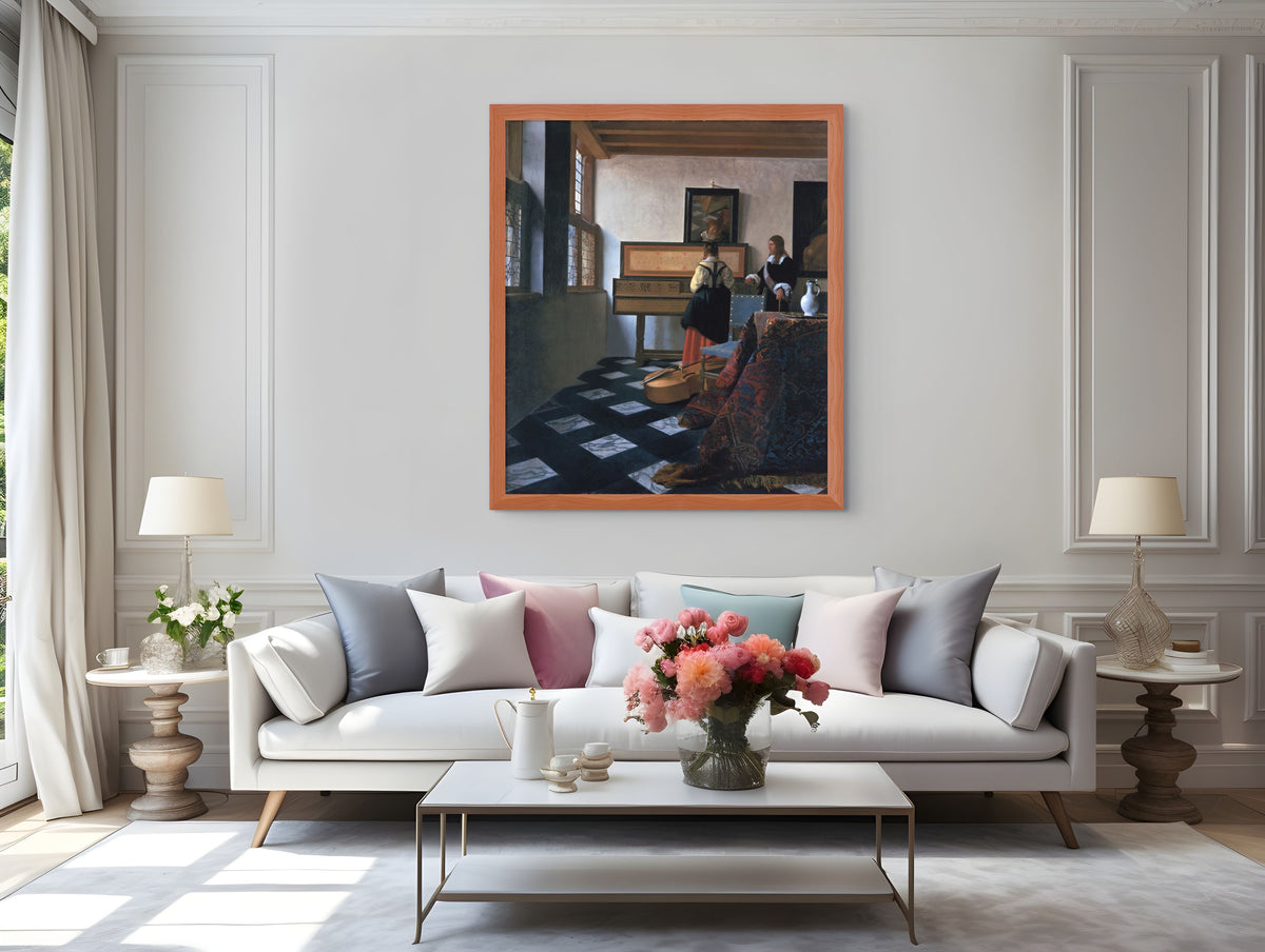 Woman Holding a Balance - Johannes Vermeer - Premium 430g canvas (gallery quality)