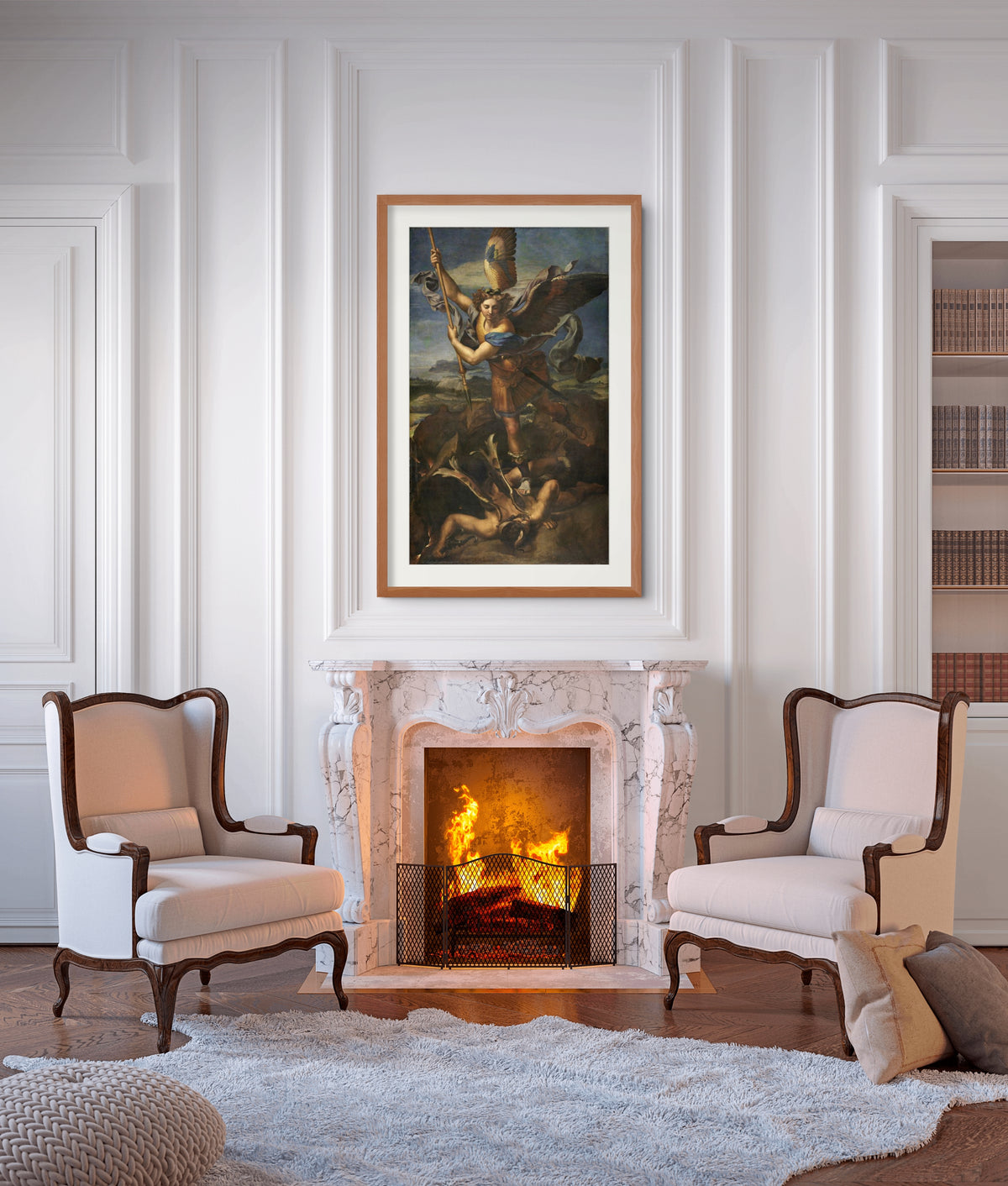 Saint Michael Vanquishing the Demon - Raphael Sanzio - Premium Canvas 430g (gallery quality)
