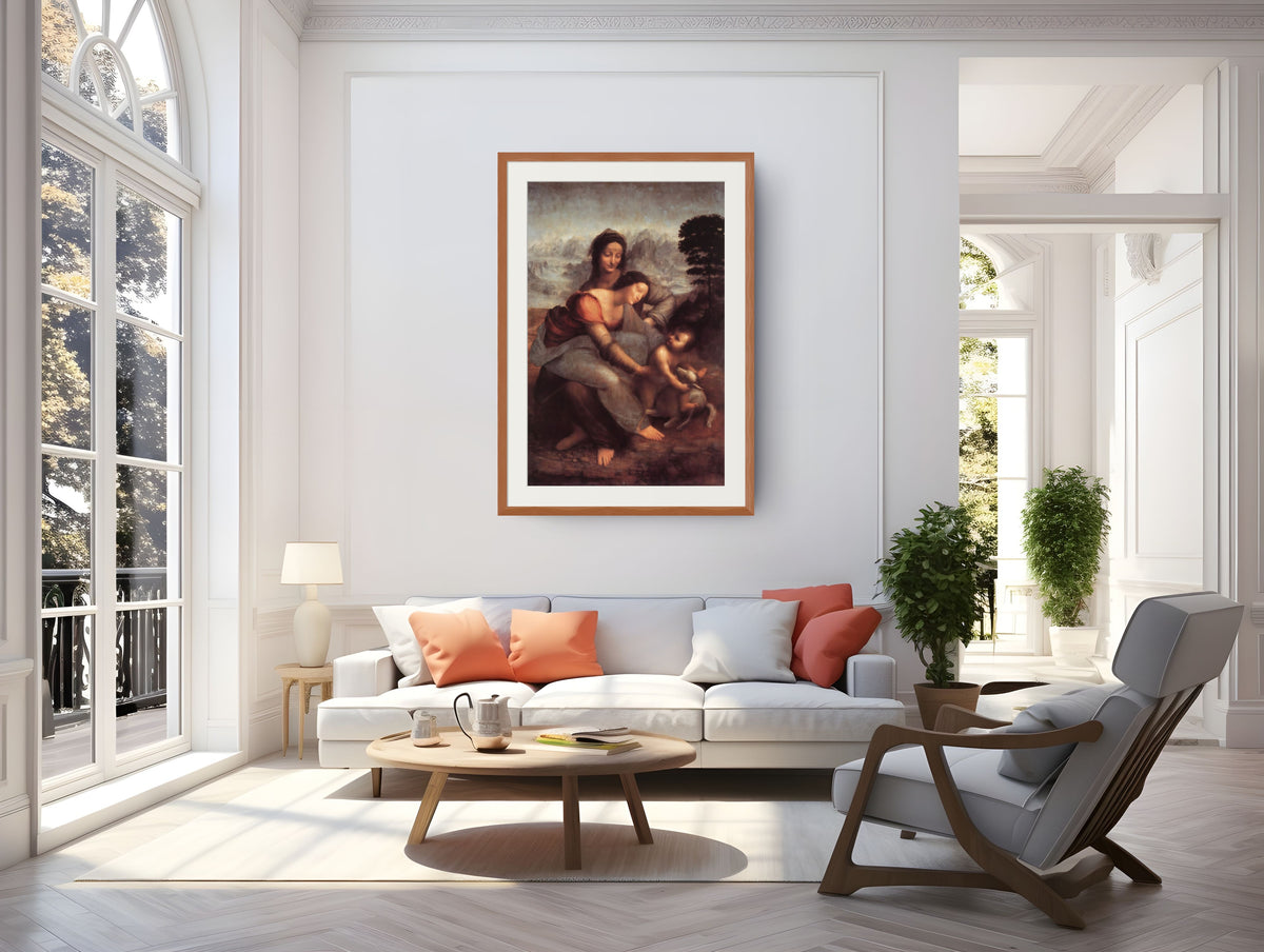 The Virgin and Child with Saint Anne - Leonardo da Vinci - Premium 430gsm canvas (gallery quality)