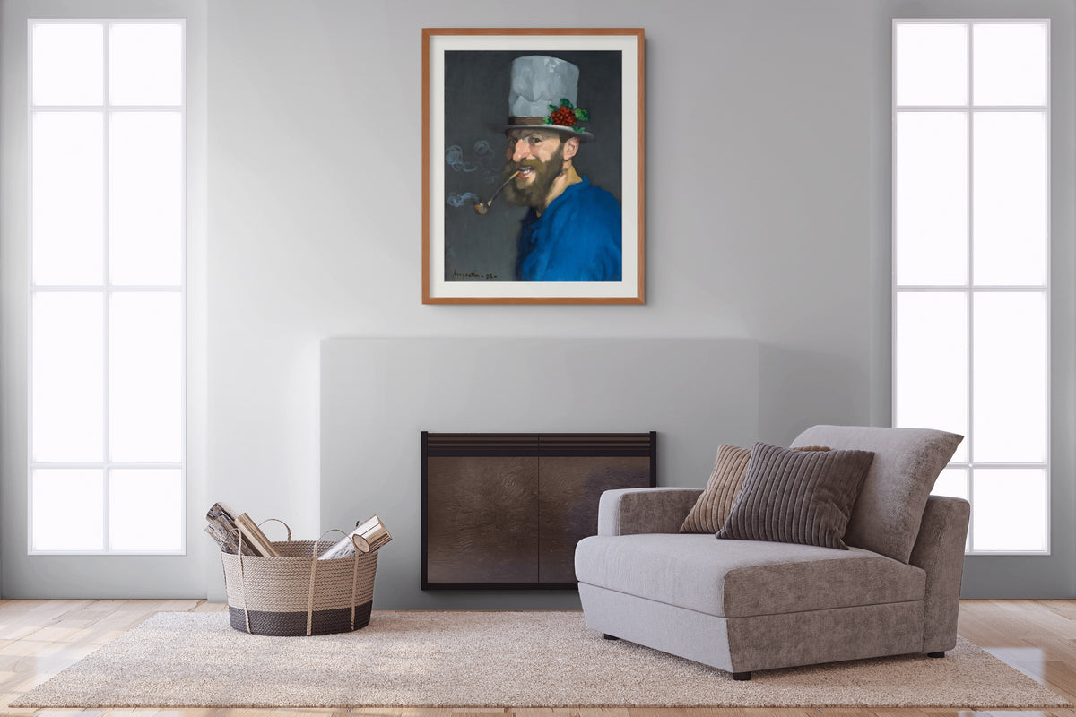 Self-Portrait with Pipe - Louis Anquetin - Premium Canvas 430g (gallery quality)
