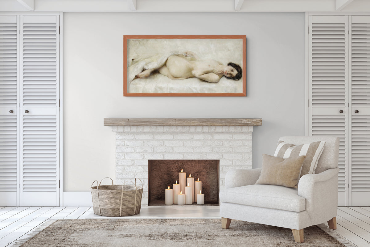 Desnudo reclinado - Luigi Serralunga - Lienzo premium 430g (calidad de galeria)