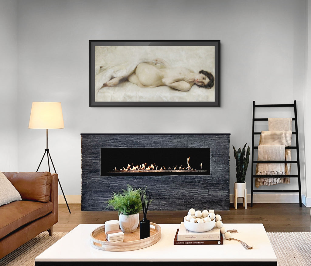 Desnudo reclinado - Luigi Serralunga - Lienzo premium 430g (calidad de galeria)